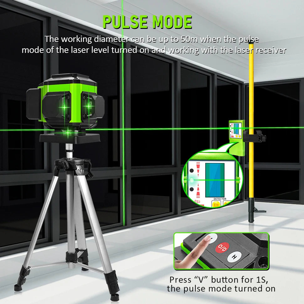 🇪🇸CLUBIONA 16/12 Laser autolivellante 3x360 Green beam Line Laser Level