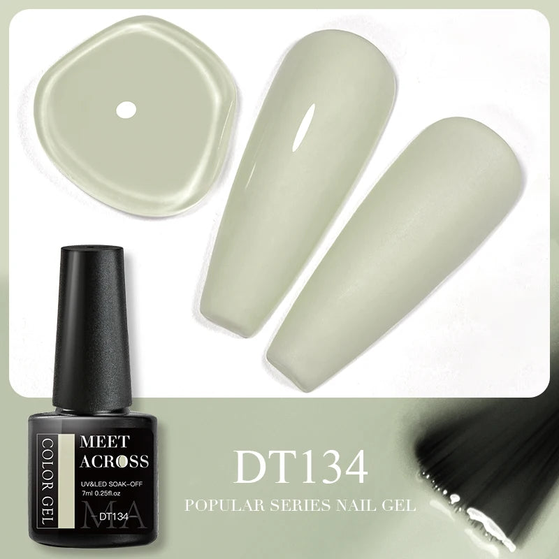 MEET ACROSS 5ml Gel Smalto per unghie Nail Art Top Gel tutti i colori
