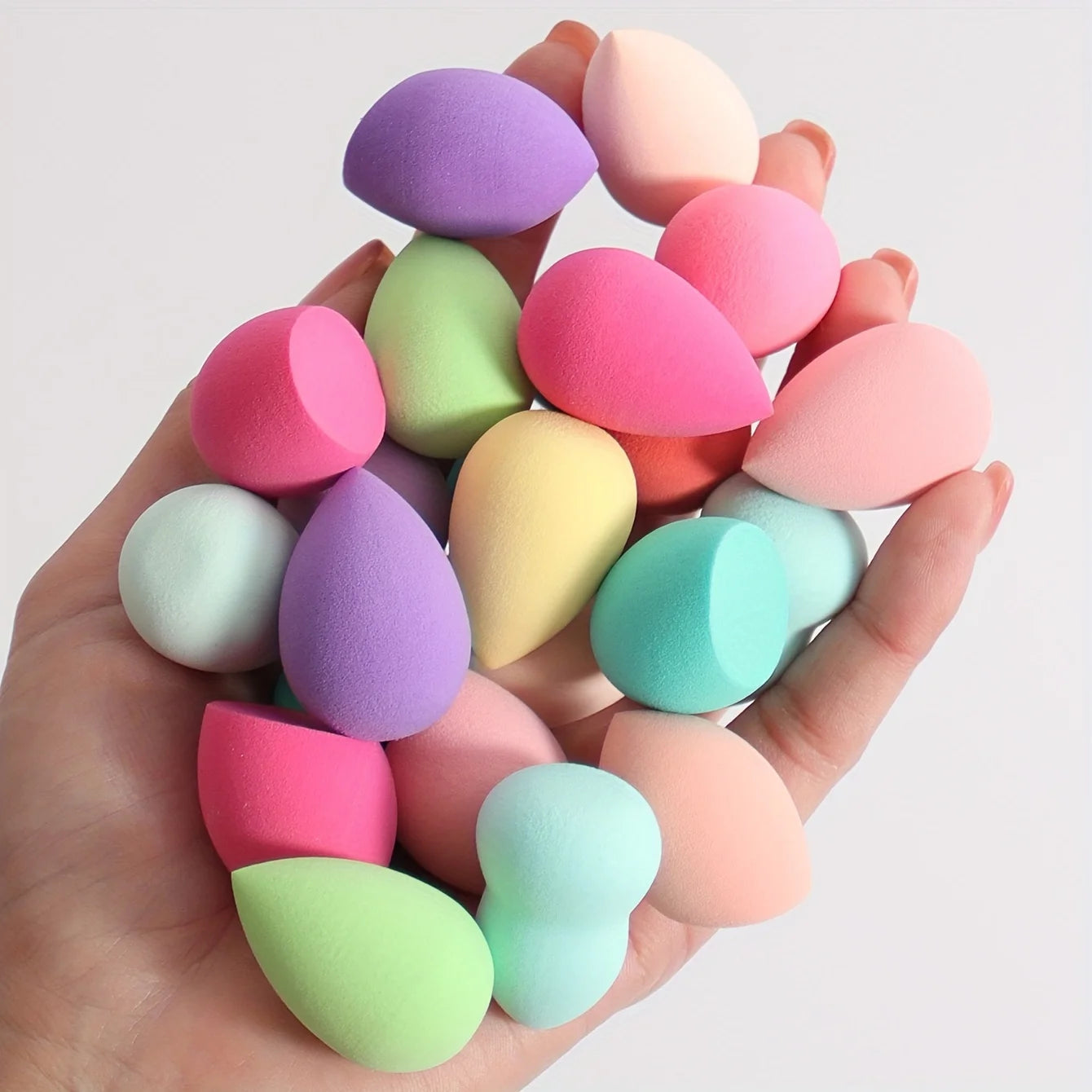 50/100 pezzi set di mini spugnette di varie forme e colori