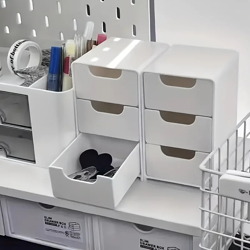 Organizzatore da scrivania a 3 livelli con cassetti