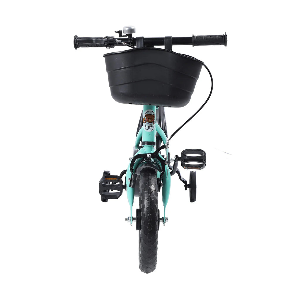 Bici per bambini da 12” con ruote da allenamento per 2-6 anni, telaio in acciaio ad alto tenore di carbonio, sedile e manubrio regolabili