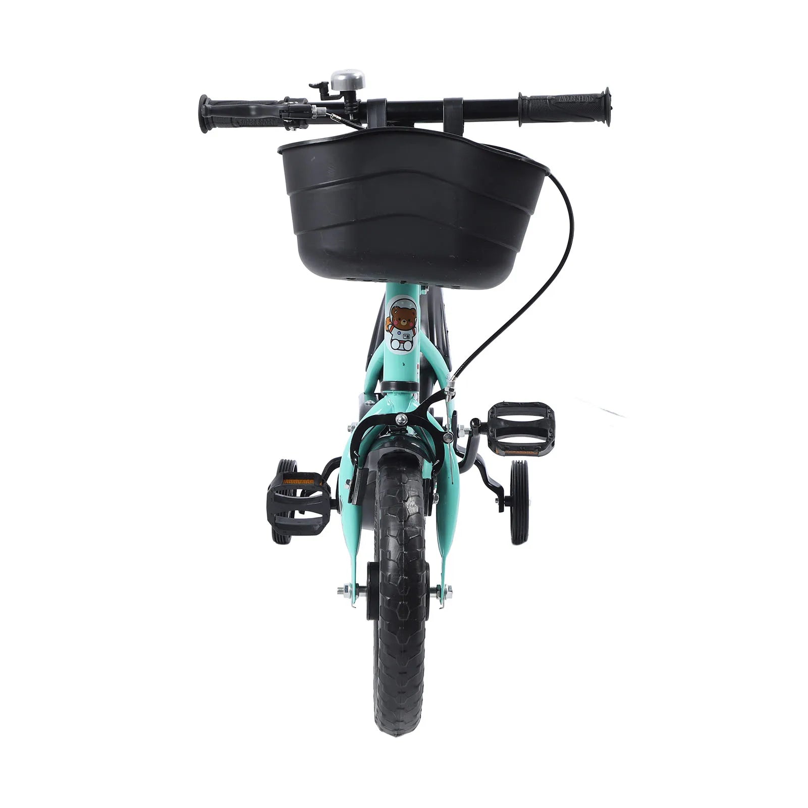 Bici per bambini da 12” con ruote da allenamento per 2-6 anni, telaio in acciaio ad alto tenore di carbonio, sedile e manubrio regolabili