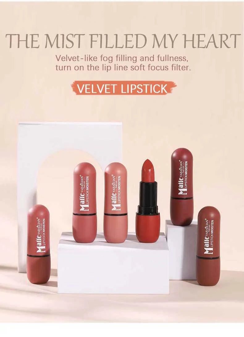 Rossetto opaco a 6 colori