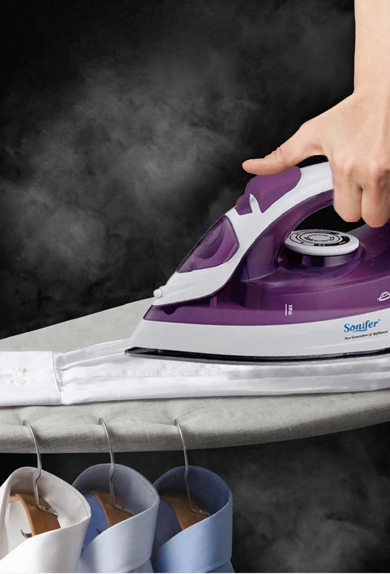 Sonifer Ferro da stiro elettrico Mini vapore portatile per indumenti Ferro da stiro a vapore per abbigliamento in ceramica regolabile