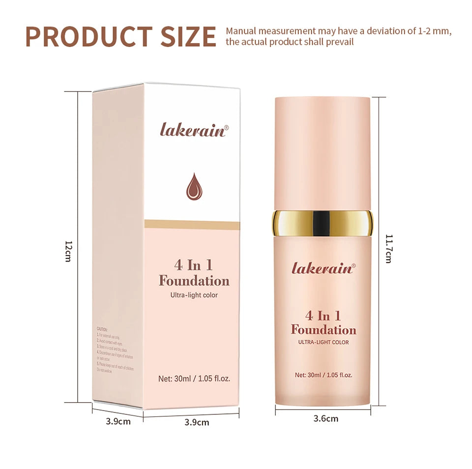Fondotinta 4 in 1 idratante a lunga tenuta e impermeabile
