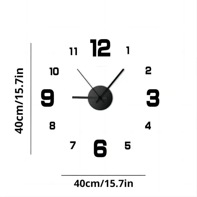 3D Orologio  senza cornice fai da te appeso a parete