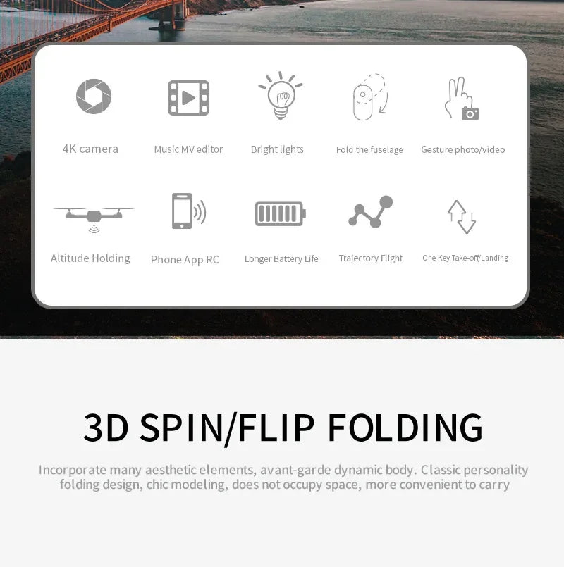E88 Pro WiFi FPV Drone - Single/Dual 4K/1080P Camera, Grandangolare HD, Altitude Hold, pieghevole