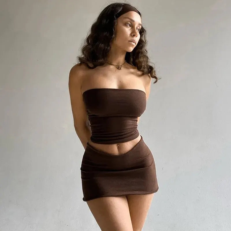 Set 2 Pz Top Minigonna Party