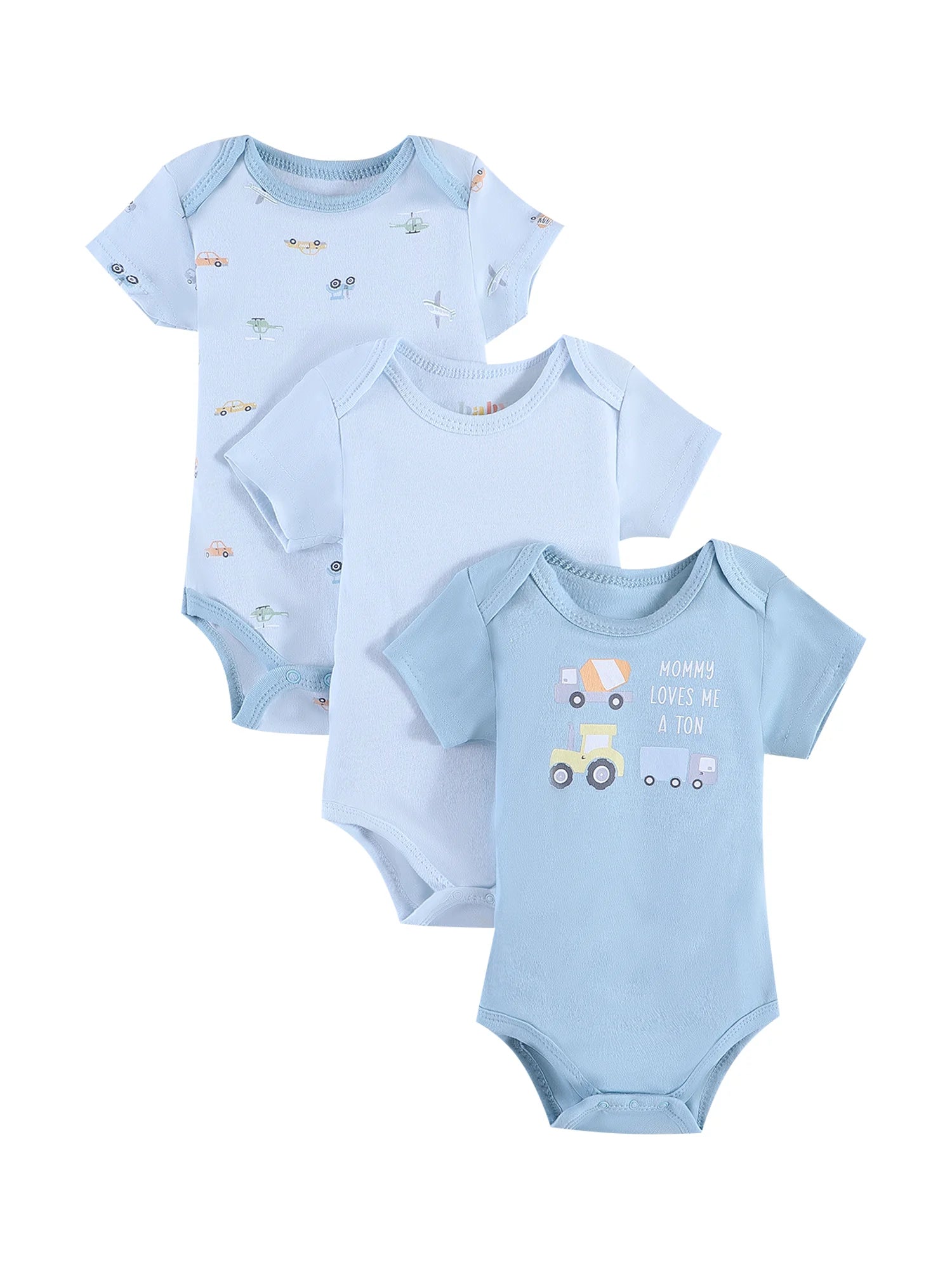 Set di tre pezzi con motivo Baby Body dinosauro dei cartoni animati 0-9 mesi