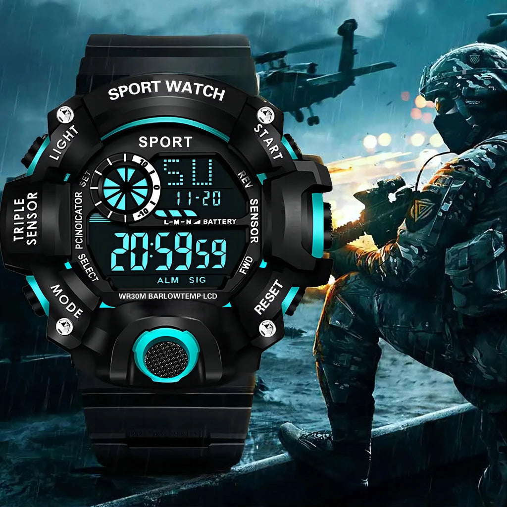 Orologio da uomo Multifunzionale Impermeabile Allarme luminoso
