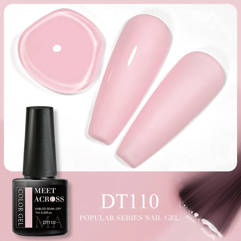 MEET ACROSS 5ml Gel Smalto per unghie Nail Art Top Gel tutti i colori