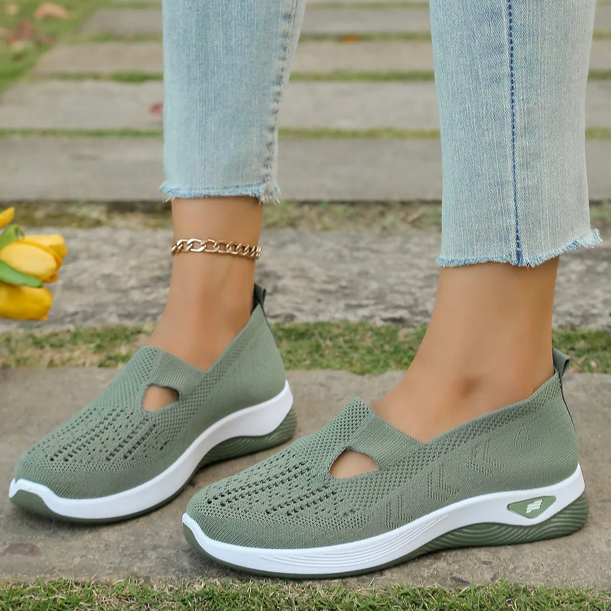 Scarpe sportive primaverili nuove da donna, alla moda, traspiranti, leggere, antiscivolo, resistenti all’usura,