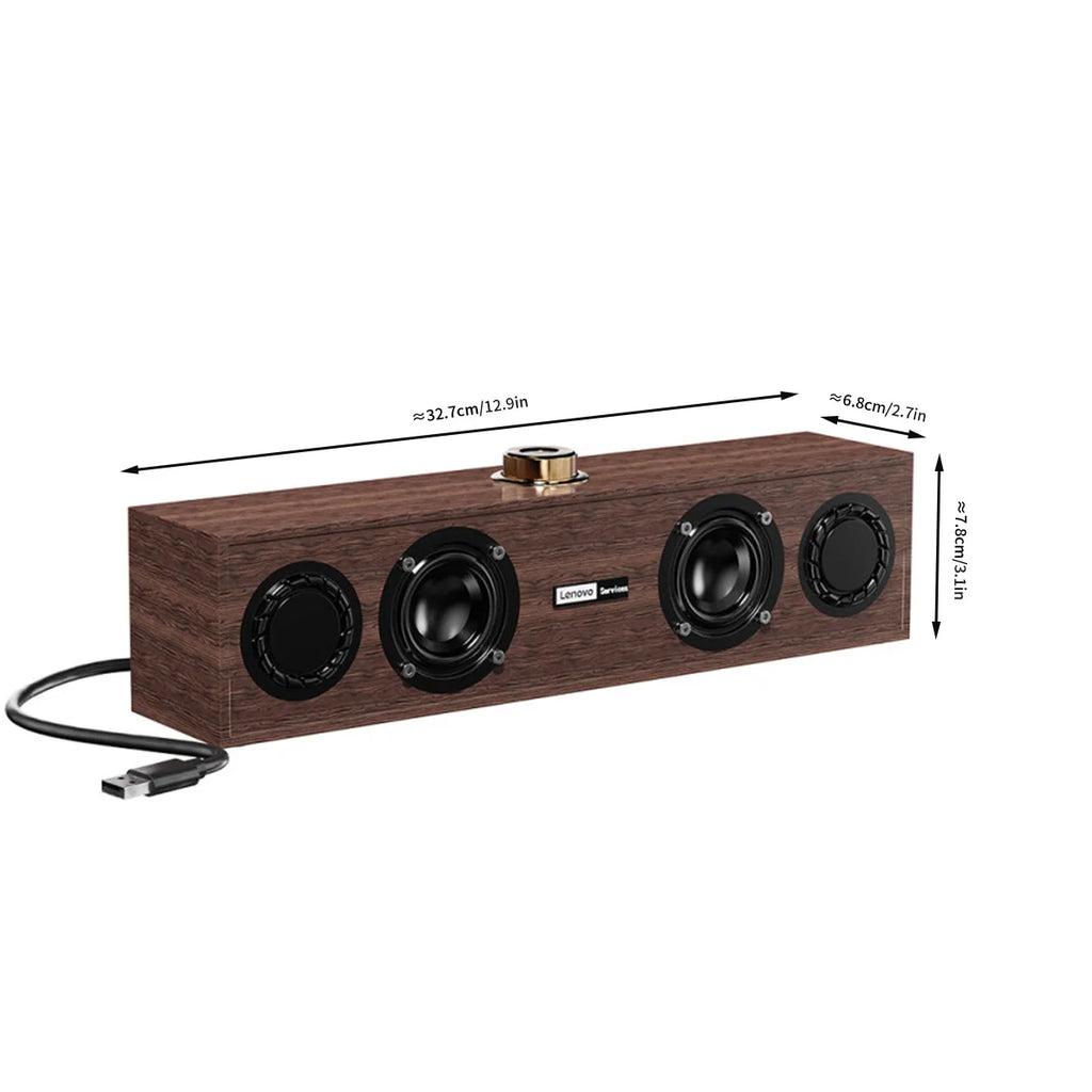 Lenovo C02 Altoparlante multimediale Altoparlante Cablato/Bluetooth  a doppia modalità universale per TV, computer e telefono cellulare Subwoofer