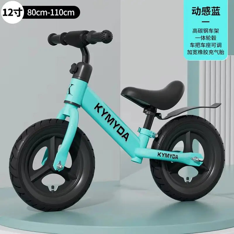 Bicicletta per bambini da 12 pollici Due in uno Senza pedali Sedile regolabile Telaio in acciaio per bambini da 1 a 6 anni Guida all’aperto