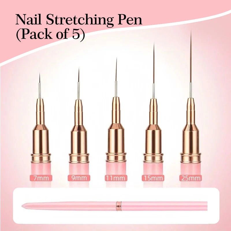 Strumento professionale Nail Art Liner Brush Set 5pcs