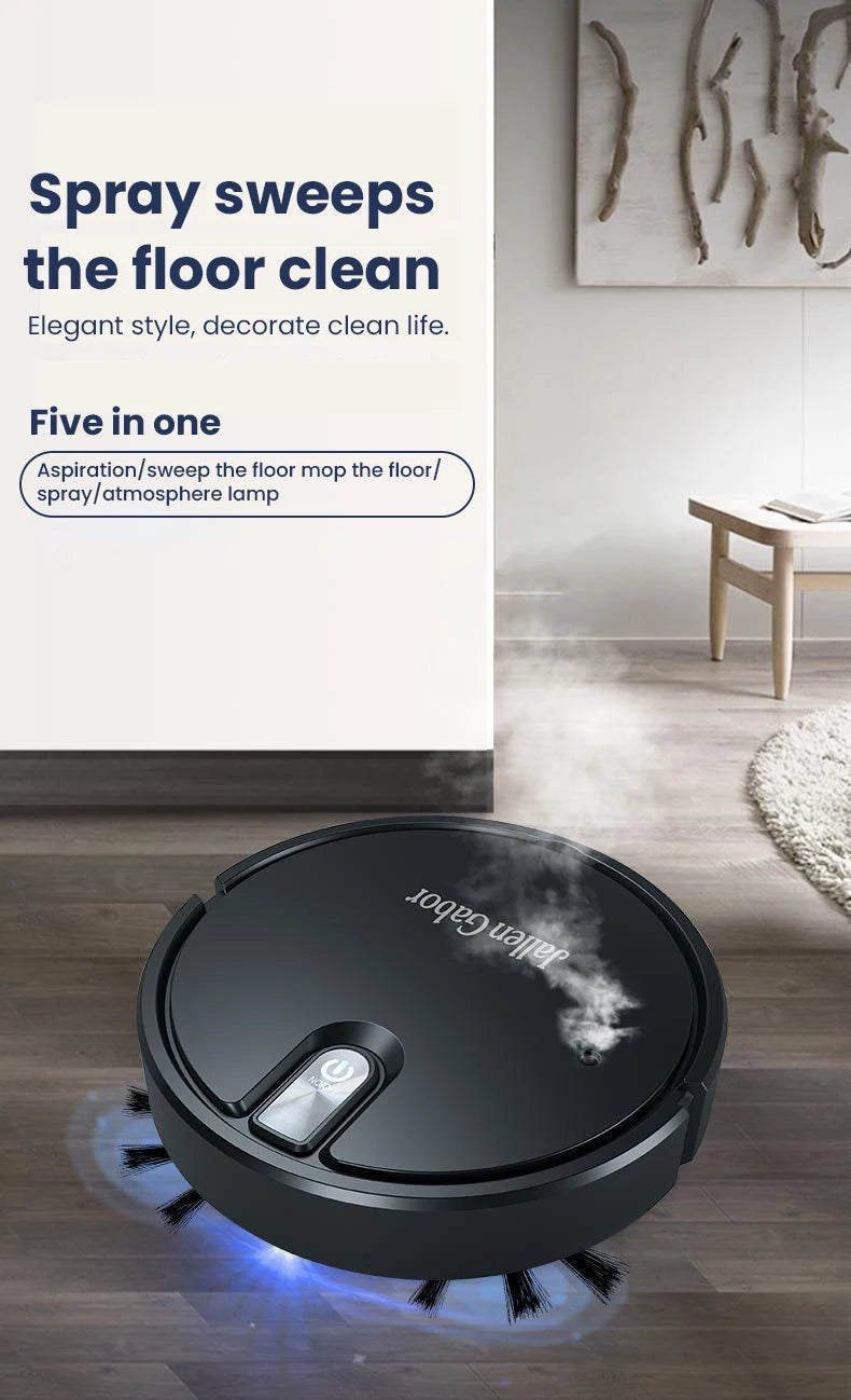Aspirapolvere robot intelligente senza fili 5 in 1 Multifunzionale Super silenzioso Aspirazione Mop Humidifying per uso domestico Elettrodomestici