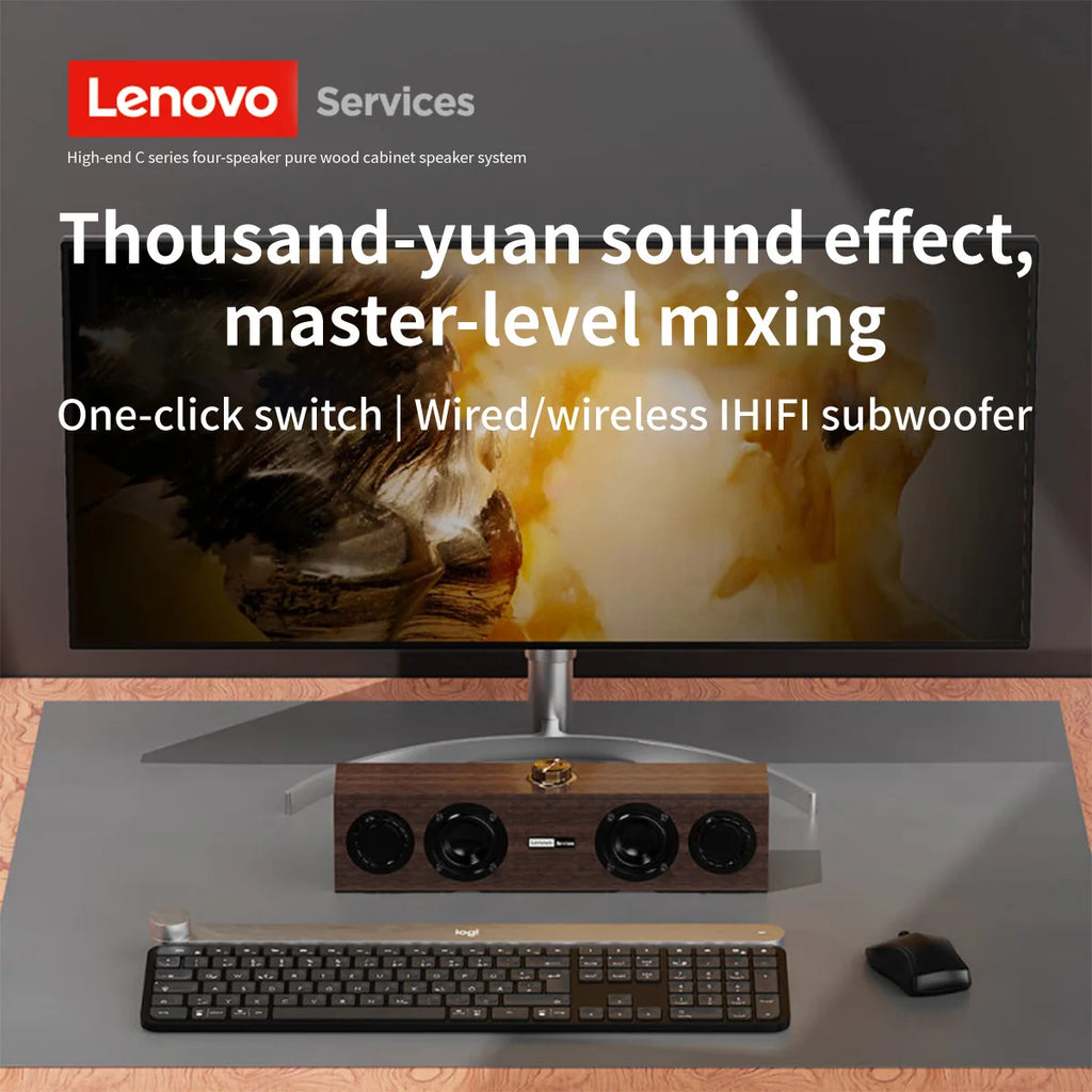 Lenovo C02 Altoparlante multimediale Altoparlante Cablato/Bluetooth  a doppia modalità universale per TV, computer e telefono cellulare Subwoofer