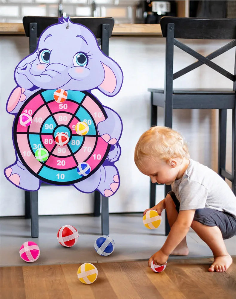 Bersaglio con palla appiccicosa Giocattoli per bambini da 2 a 4 anni Cartoon Animal