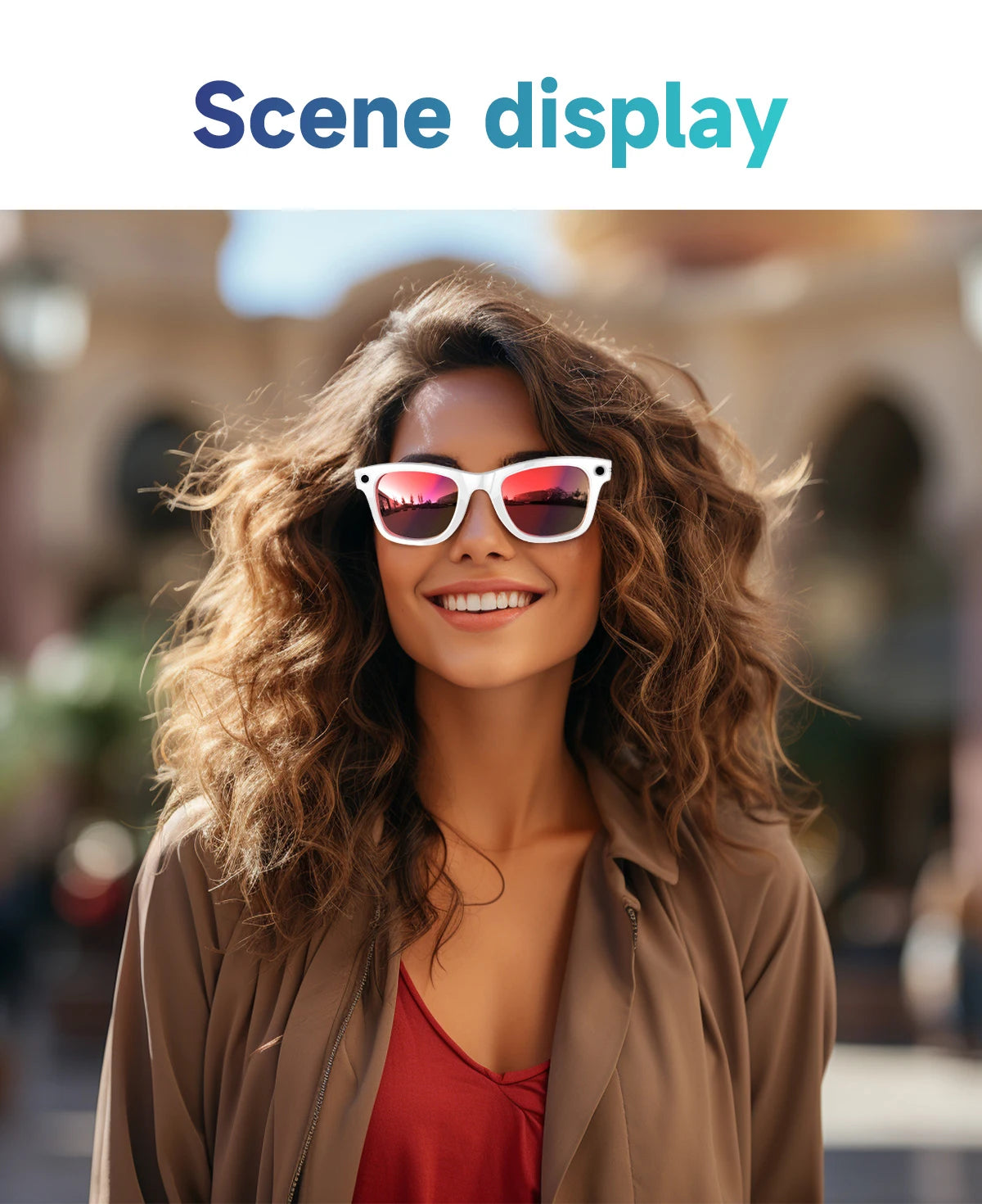 Nuova fotocamera da 800 W Occhiali AI Occhiali di traduzione intelligente che cambiano colore Foto Registrazione video Chiamata impermeabile Occhiali da sole intelligenti