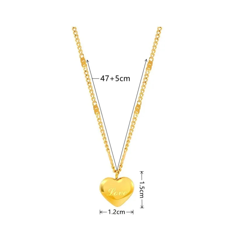 Collana color oro con cuoricino