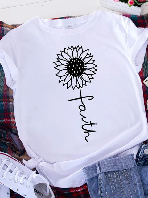 Brave Soul American Retro T-shirt Donna Manica corta Casual Top Oversize