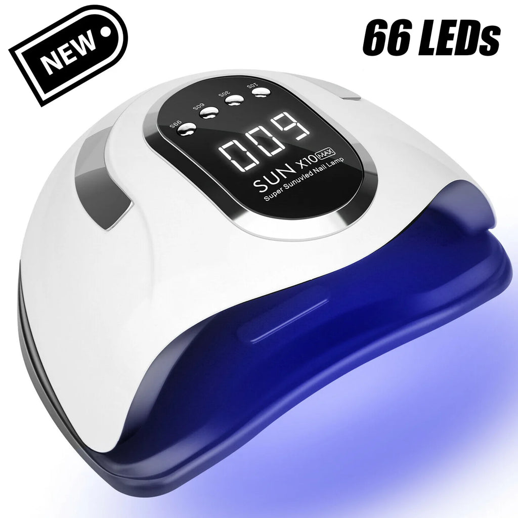 X10MAX Lampada professionale per l’asciugatura delle unghie per manicure 66 Leds