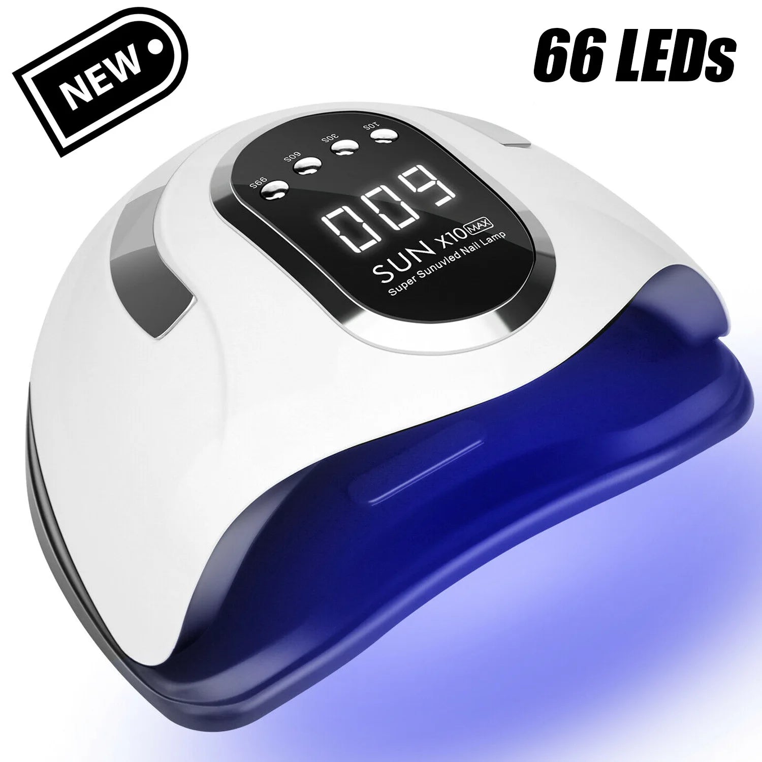 X10MAX Lampada professionale per l’asciugatura delle unghie per manicure 66 Leds