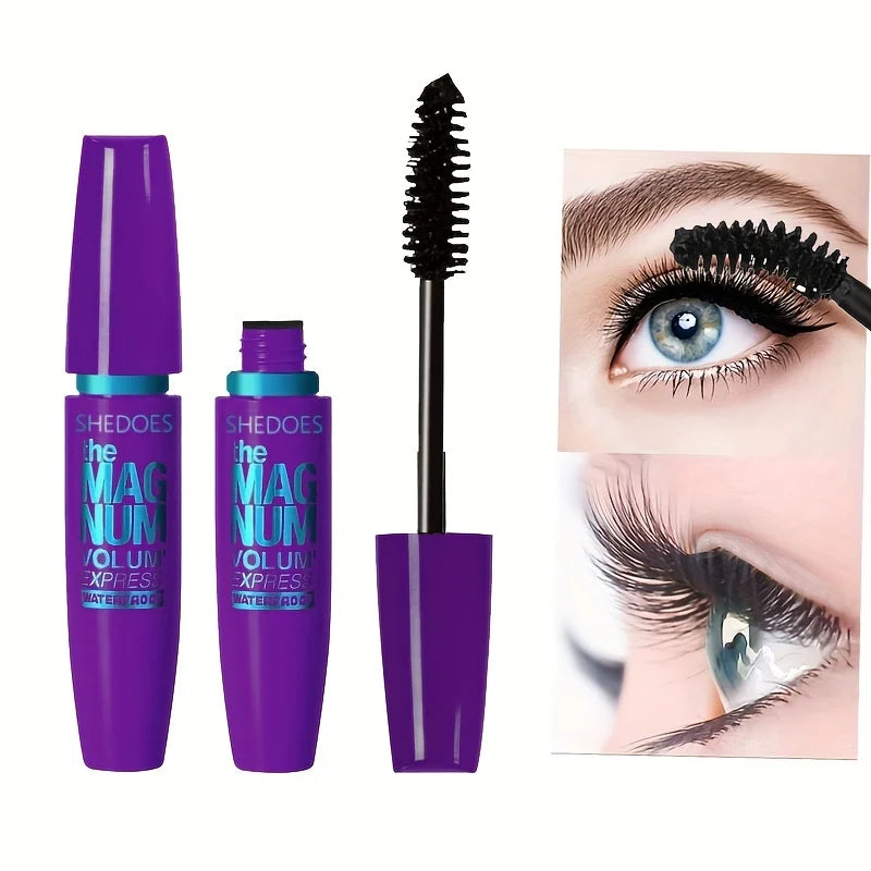 Mascara nero 4D Ispessimento, allungamento, arricciatura, mascara in fibra liquida impermeabile