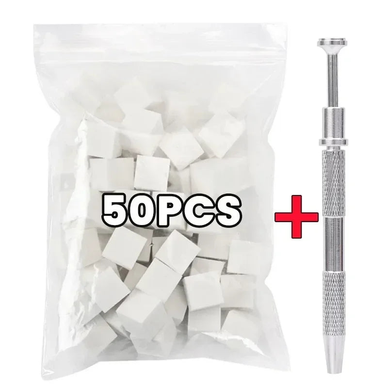 Mini spugna quadrata per nail art con 4 artigli + Set di afferratore in Multiuso vari set 50/100/150/200pz
