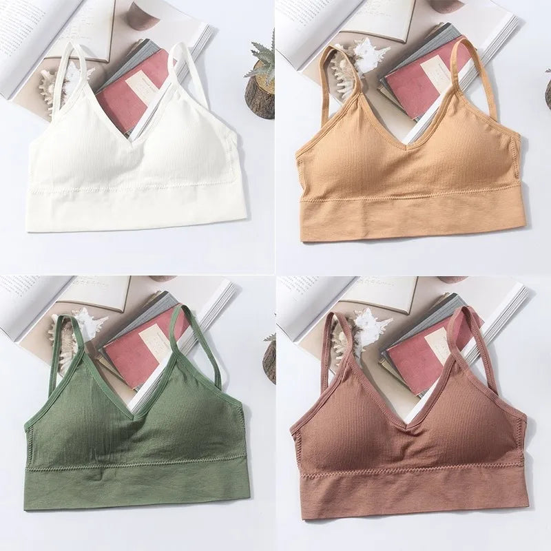 Set di 4 Pz Reggiseno senza cuciture, in cotone