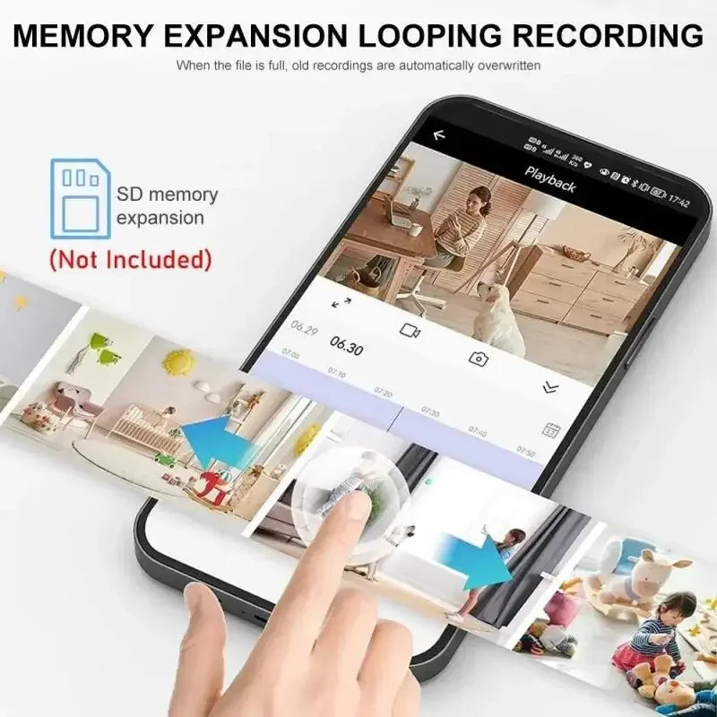 Mini Telecamera di sicurezza 4K Visione notturna a colori Monitor WiFi ad alta definizione Impermeabile Rilevamento del movimento Sorveglianza Smart Home