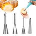 Set di 4 pezzi, punte di decorazione in acciaio inossidabile per torta Cupcake Glassa di crema per biscotti, strumenti di cottura per panettiere