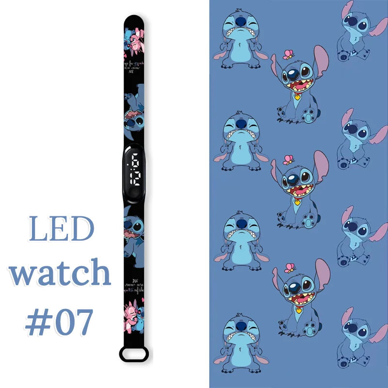 Stitch Orologi per bambini Bracciale sportivo impermeabile LED Touch digitale