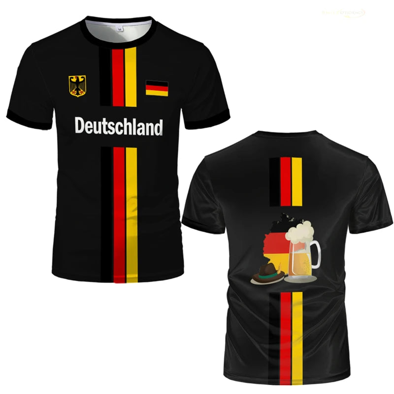 T-shirt per uomo Modello Germania  a maniche corte Top Premium  oversize