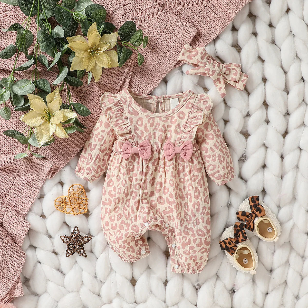 Baby Girls Summer Long Sleeve Completo neonati 0-1Y