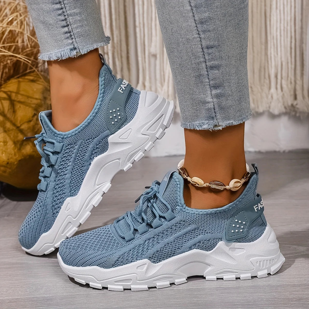 Sneakers in maglia traspirante Moda Comode Scarpe con suola morbida antiscivolo