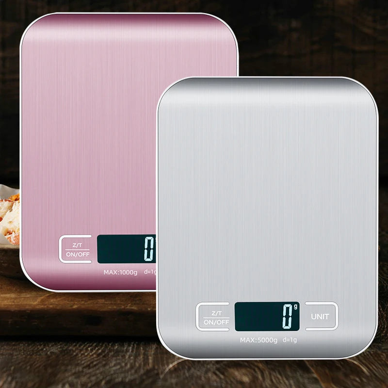 5kg/10kg Bilancia da cucina digitale Display LCD Bilance elettroniche in acciaio inossidabile