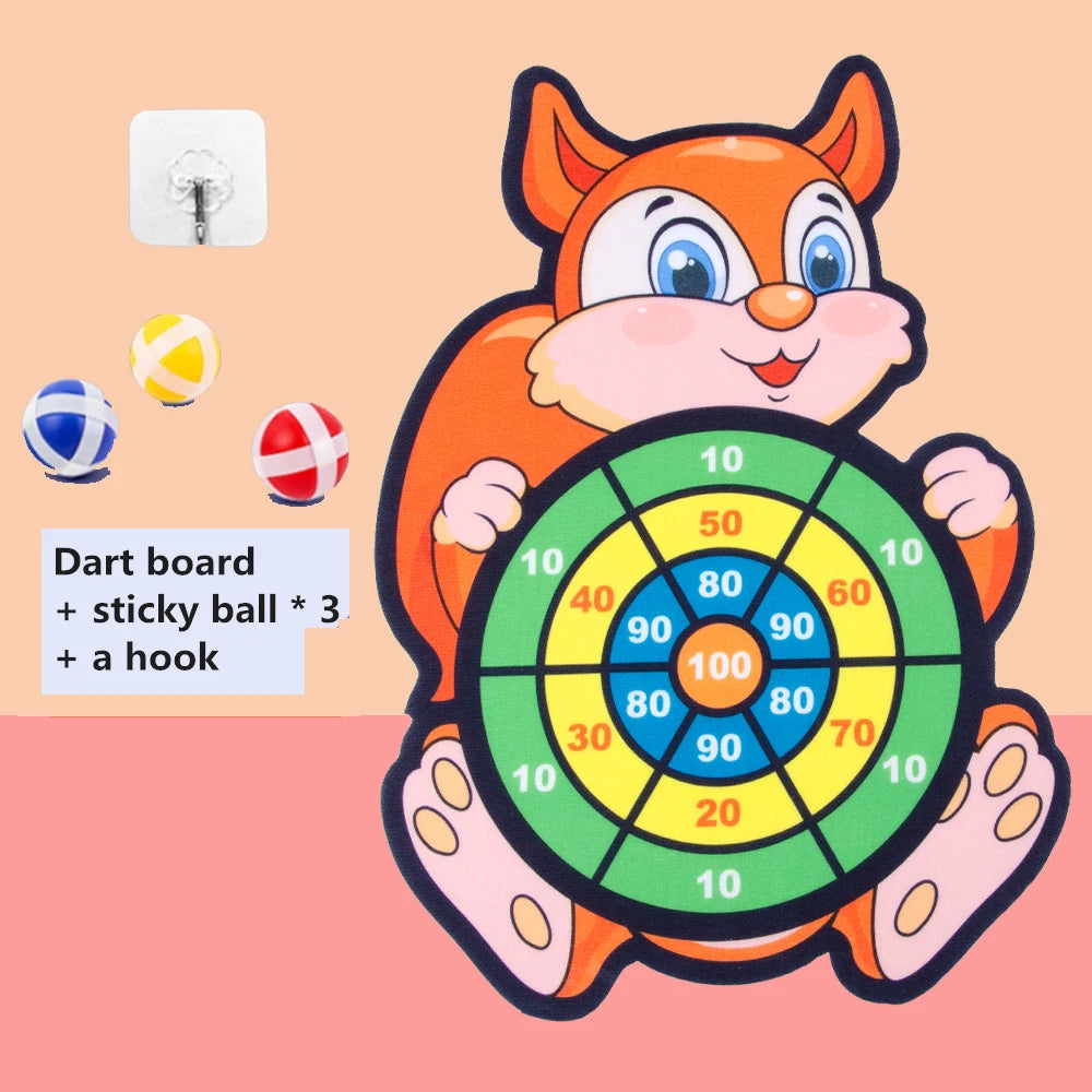 Bersaglio con palla appiccicosa Giocattoli per bambini da 2 a 4 anni Cartoon Animal