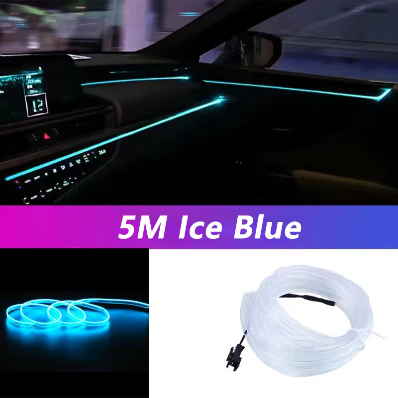 5M Auto Interni Led Strip Light Neon  Fai Da Te