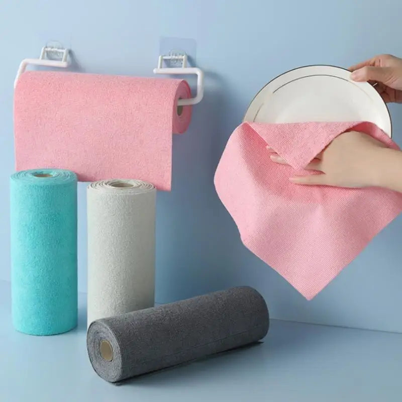 1 Roll/20pcs Asciugamani per la pulizia in microfibra Asciugamani riutilizzabili per cucina Super assorbenti