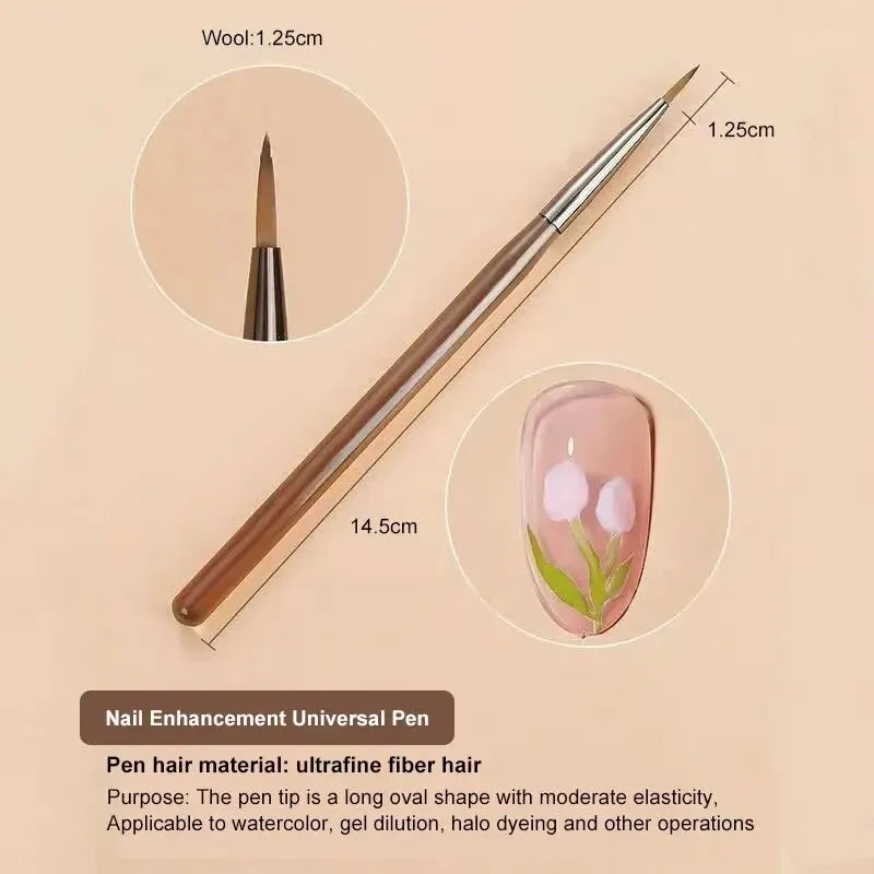 Pennello per Nail Gel Nail 9pz