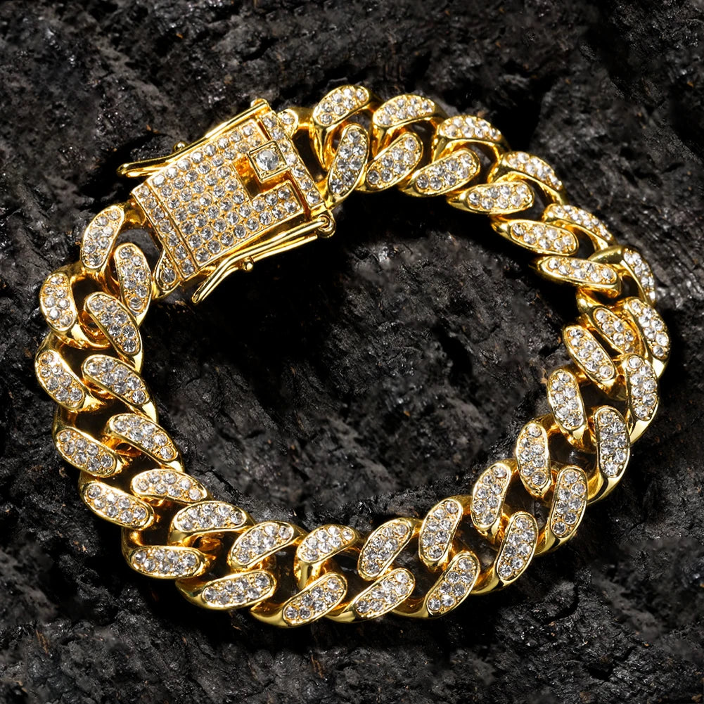 Bracciale a catena a maglie cubane
