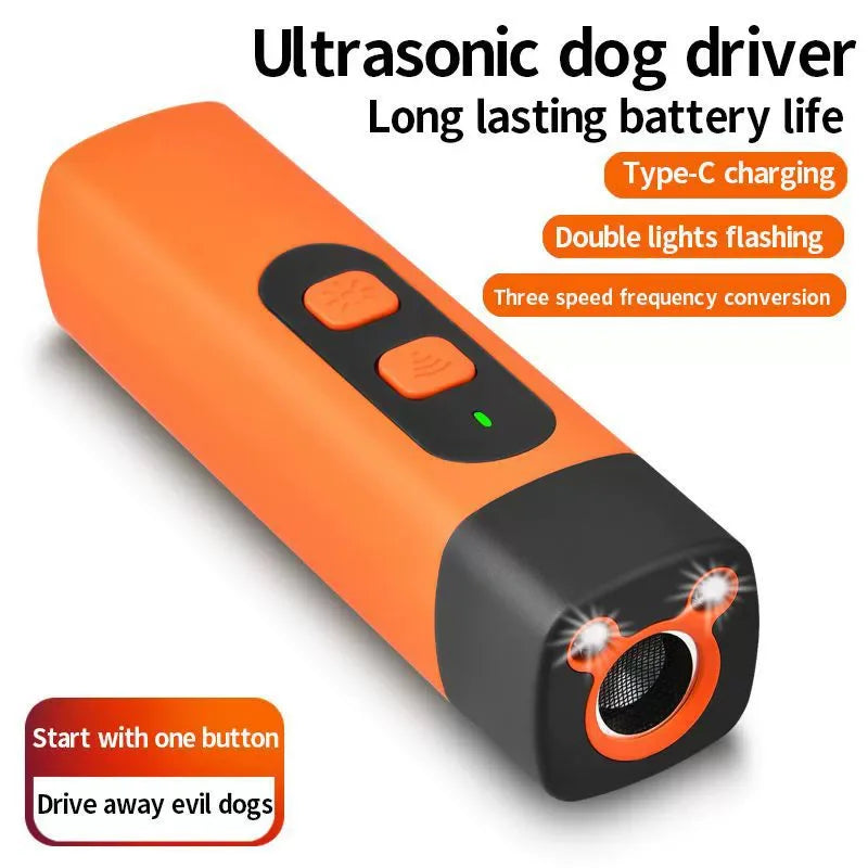 Dispositivo di controllo dell’addestramento degli animali domestici Dispositivo di deterrente per abbaiare ad ultrasuoni ricaricabile per cani per smettere di abbaiare