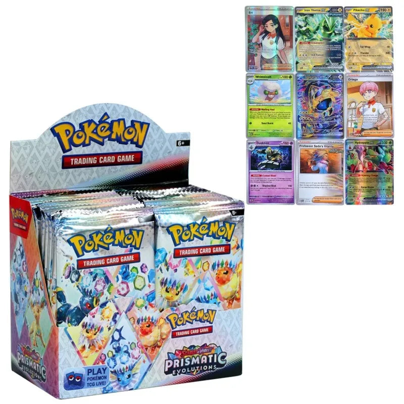 Set da 12/18/36 bustine di Pokemon Card MEGA ASCEND HEROES Prismatic Evolutions Scarlet Violet 151 English Booster