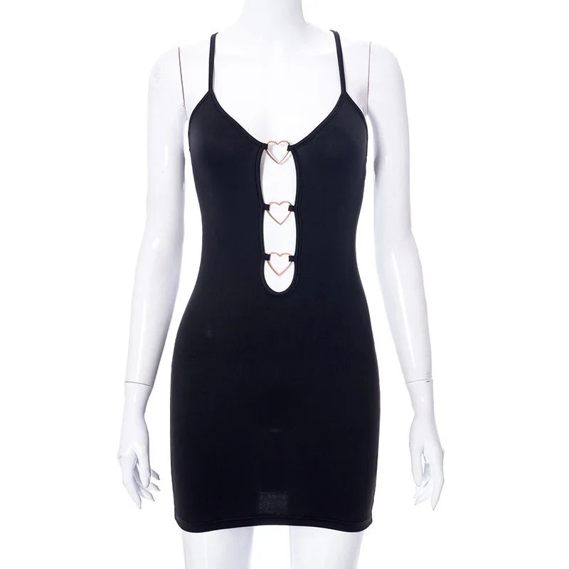 Abito Donna Moda Estate Tinta unita Collo appeso Halter Hollow