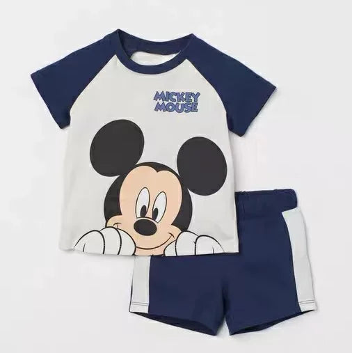 Set a maniche corte per bambini T-shirt in cotone Pantaloni Tute da ginnastica 0-3 anni