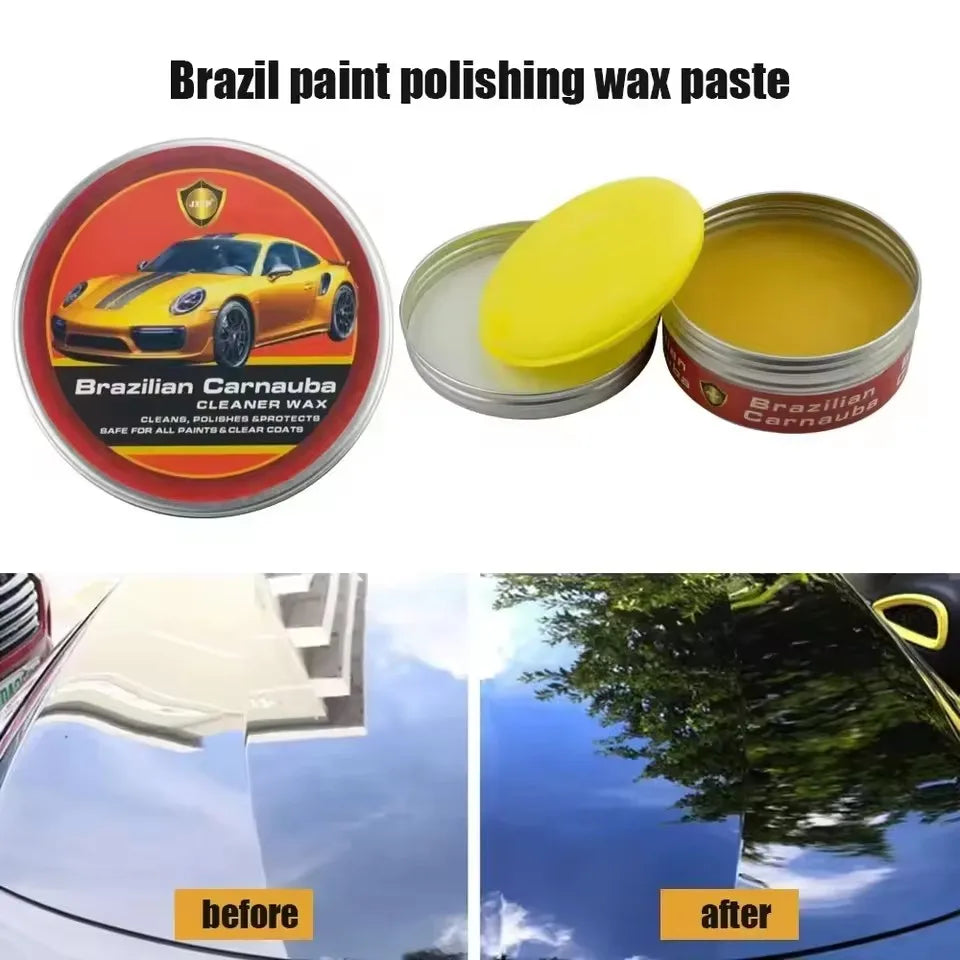 Pasta di carnauba Cera per auto Cera per la cura della vernice per auto Pasta di cera lucidante brasiliana 150g