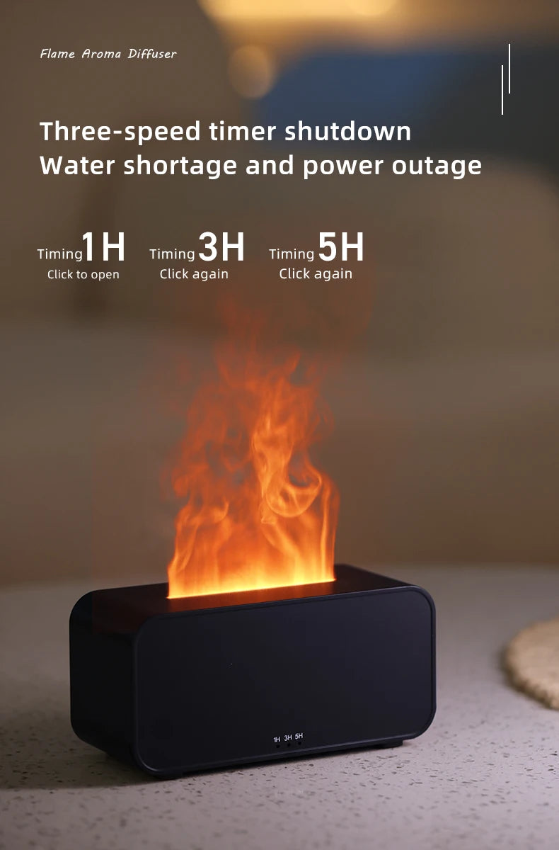 Fiamma colorata Umidificatore d’aria temporizzazione Ultrasonic Cool