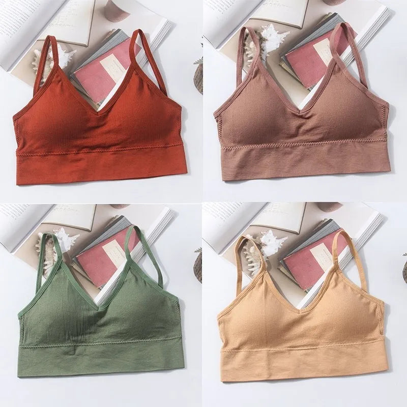 Set di 4 Pz Reggiseno senza cuciture, in cotone