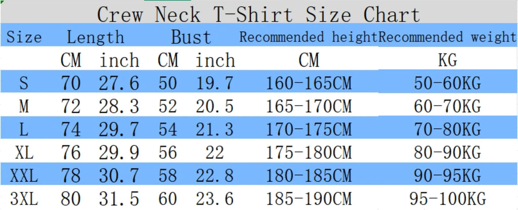 T-shirt da uomo estiva in 100% cotone